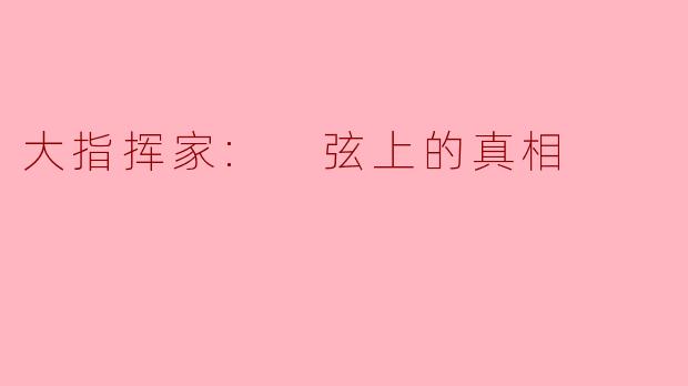 大指挥家: 弦上的真相